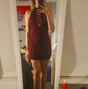 Forever 21 maroon bodycon dress